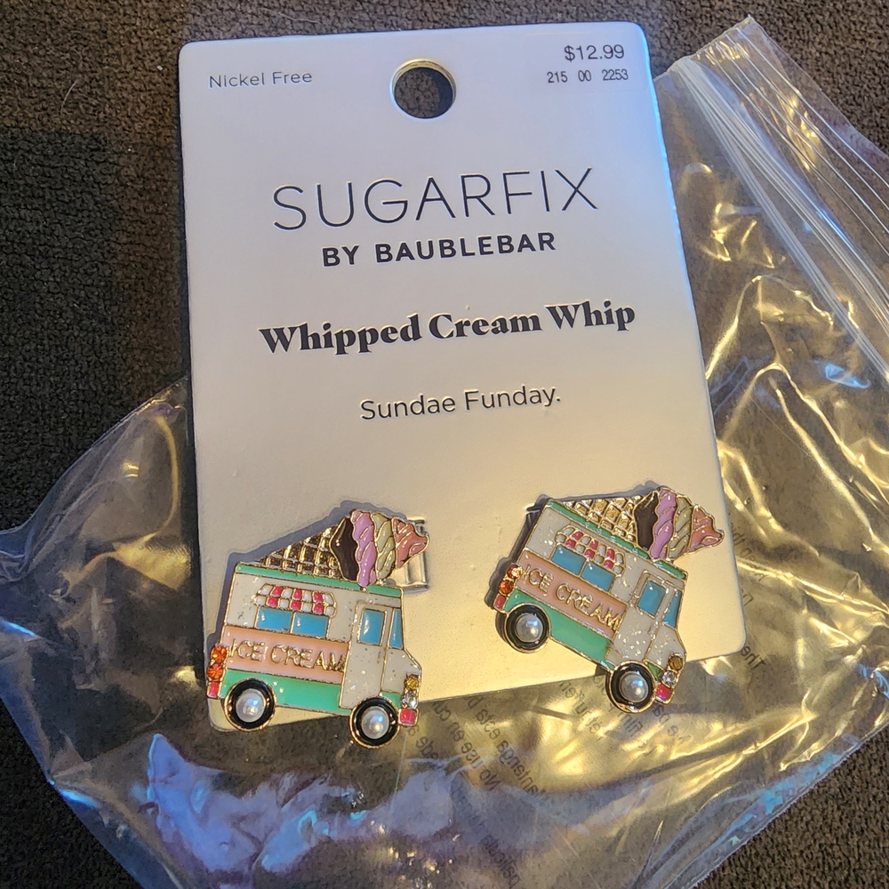 😎Sugarfix Ice Cream Truck Earrings - Blue and Pink